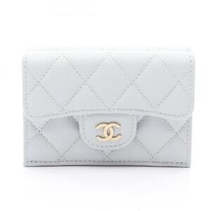 CHANEL Authentic Blue Leather Wallet